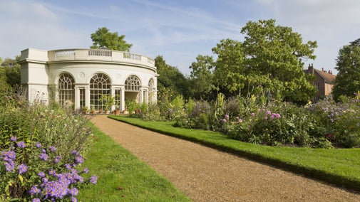 The semi-circular Garden House at Osterley Park and House, Middlesex, in September
